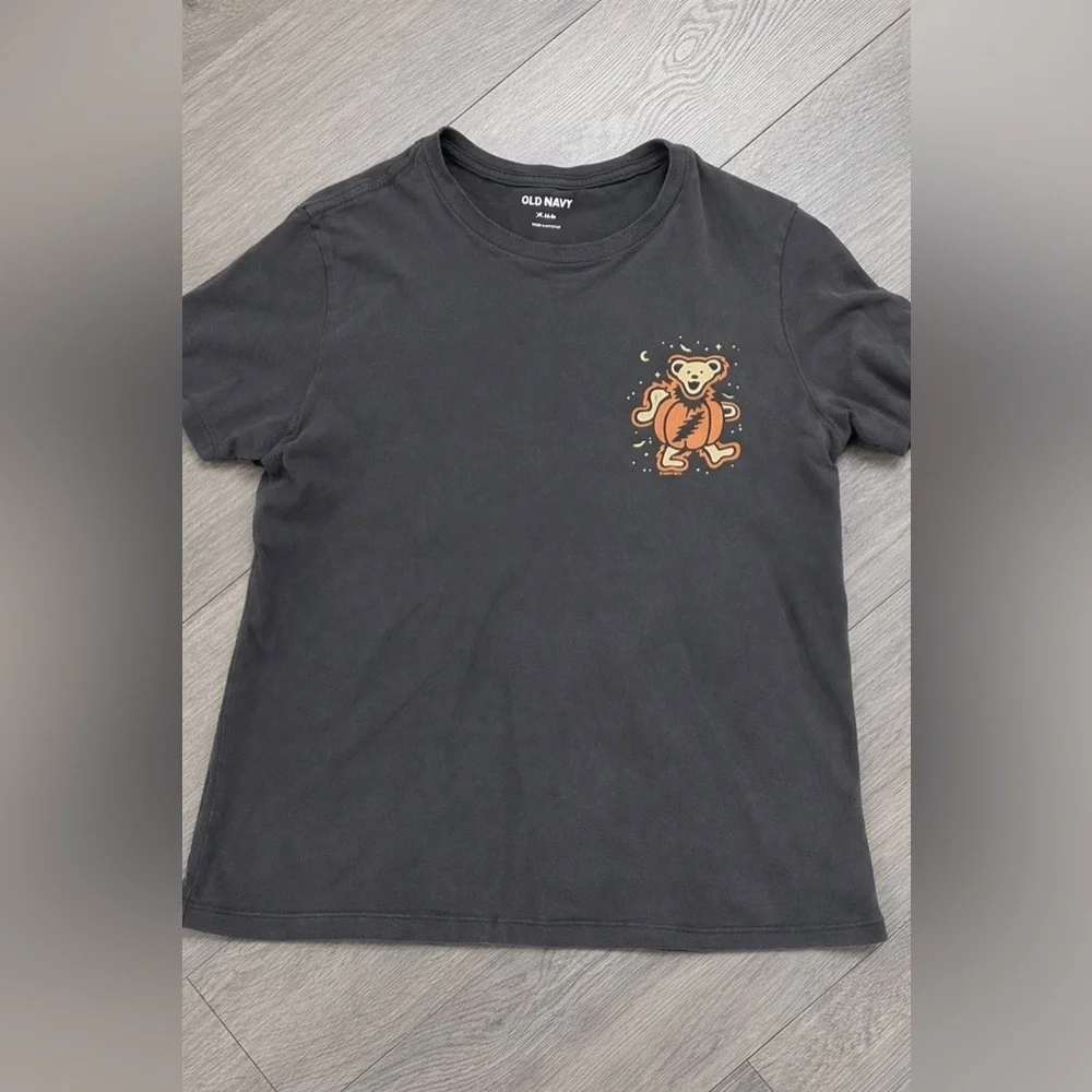 Grateful Dead Bear Graphic Tee Youth XL 16 Old Navy Dark Gray​​